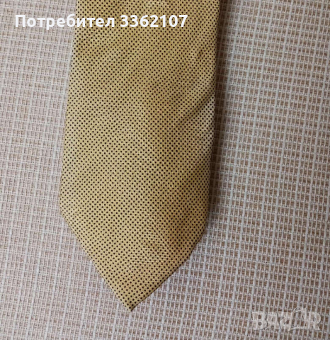 жълта мъжка копринена вратовръзка, снимка 1 - Други - 36539342