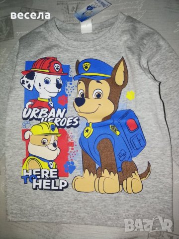 блузка с кученца пес патрул, финна материя, дълъг ръкав. , снимка 2 - Детски Блузи и туники - 43552163