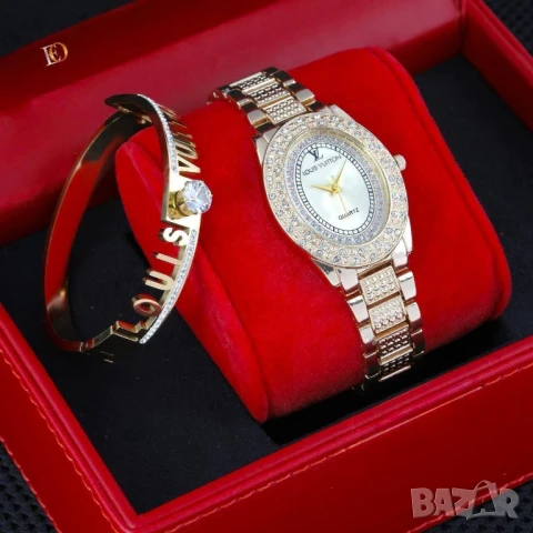 Часовник+гривна louis vuitton hermes versace gucci chanel gucci , снимка 14 - Дамски - 51258918