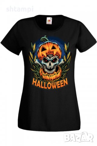 Дамска тениска Halloween 01,Halloween,Хелоуин,Празник,Забавление,Изненада,Обичаи,, снимка 2 - Тениски - 38144850