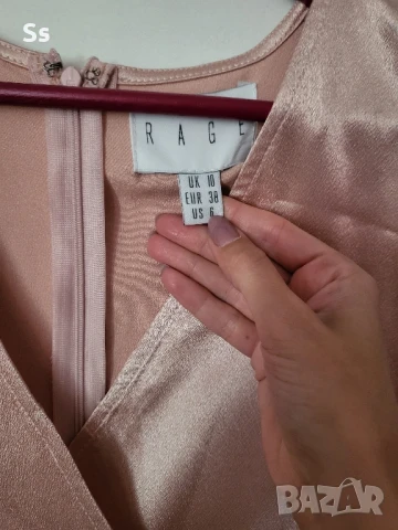 елегантна сатенена рокля , снимка 2 - Рокли - 51107675