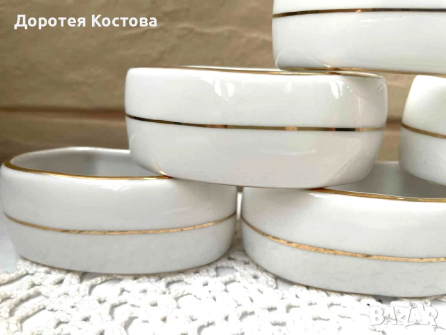 Големи порцеланови пръстени от Полша, снимка 3 - Антикварни и старинни предмети - 52459081