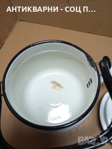 Соц Стара Емайлирана Съдинка. , снимка 5 - Антикварни и старинни предмети - 51781588