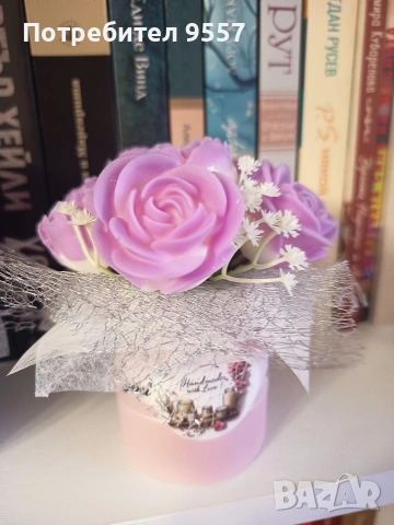 Малък букет от ароматни соеви цветя, снимка 3 - Декорация за дома - 53584755