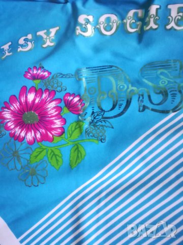 Цял нов светлосин бански с цветни орнаменти, снимка 2 - Бански костюми - 41963660