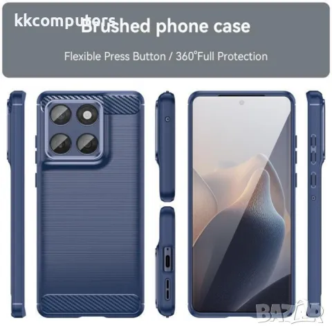 Motorola Edge 60 Fusion Удароустойчив Carbon Fiber Калъф и Протектор, снимка 2 - Калъфи, кейсове - 50078321