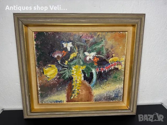 Авторска картина с рамка №6722 , снимка 3 - Антикварни и старинни предмети - 49729485