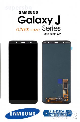 Нов 100% Оригинален LCD Дисплей + Тъч скрийн Samsung Galaxy J8 SM-J810F Black, снимка 1 - Резервни части за телефони - 33679754