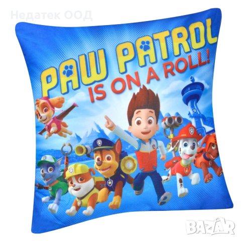 Детска възглавница, Paw Patrol, 30x30см, снимка 2 - Спално бельо и завивки - 43727258