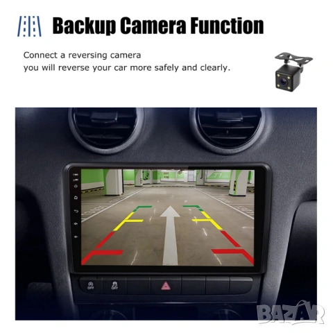 Audi A3 2003-2012 9” 2-DIN с Android’14, 4G/LTE, WiFi, 4GB/64GB, 8-core CPU , снимка 9 - Аксесоари и консумативи - 53053624