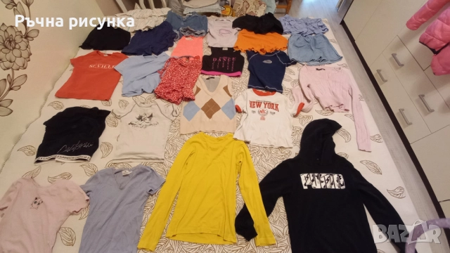 Огромен сет дрехи за момиче възраст 10-11 години -всичко за общо 50лв+ подарък яке