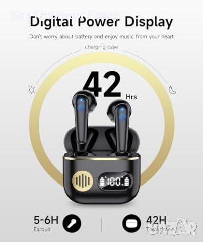 Нови Безжични Слушалки Bluetooth 5.2, IP7, Hi-Fi Стерео, 48ч Време за Работа, снимка 2 - Bluetooth слушалки - 43569840