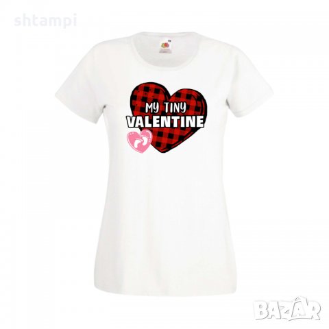 Дамска тениска Свети Валентин My Tiny Valentine, снимка 6 - Тениски - 35647403