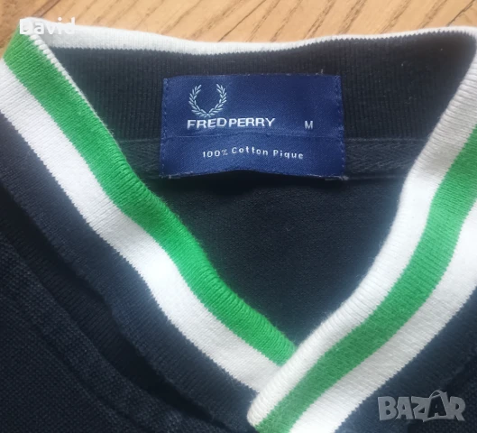 Оригинална мъжка поло фланелка Fred Perry, снимка 3 - Тениски - 50749861