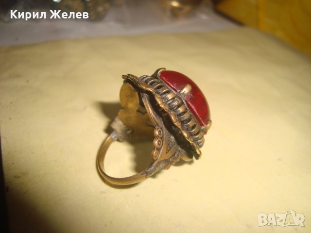 СТАРИНЕН БРОНЗОВ ФЛОРАЛЕН ПРЪСТЕН МНОГО КРАСИВА РЪЧНА МАЙСТОРСКА ИЗРАБОТКА 19854, снимка 12 - Антикварни и старинни предмети - 33050301