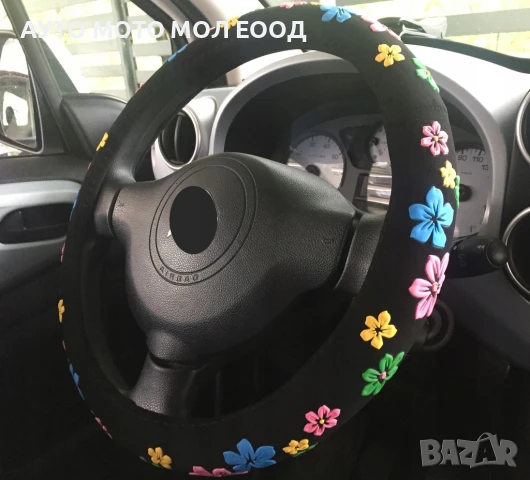 Дамски калъф за волан с декорация Цветя - 37/39мм., снимка 3 - Аксесоари и консумативи - 51056406