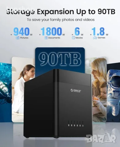 Нова, тествана докинг станция ORICO 5 Bay с 5 слота до 90tb, снимка 7 - Друга електроника - 50503405