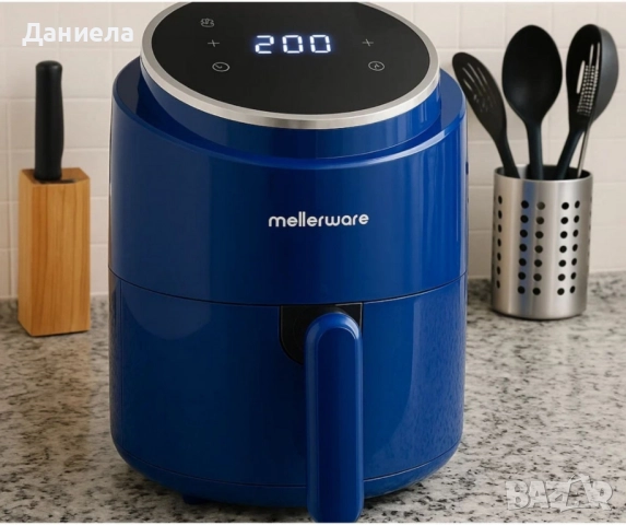 Еър файър с горещ въздух Mellerware - Air fryer Crunchy Blue, снимка 5 - Други - 51589102
