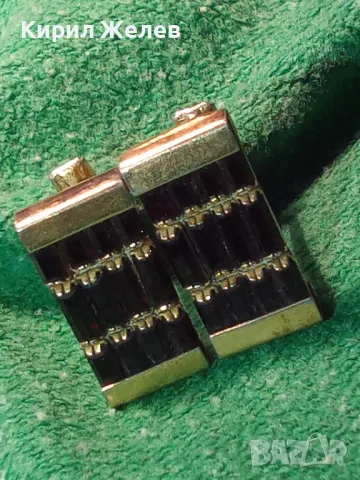 СТАРИ ПОЗЛАТЕНИ КОЛЕКЦИОНЕРСКИ БУТОЛЕНИ с ФАСЕТИРАНИ ГРАНАТИ РЕТРО КОПЧЕТА за РЪКАВЕЛИ 44430, снимка 13 - Антикварни и старинни предмети - 46496393