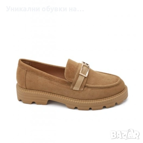 Дамски велурени мокасини цвят камел- Rita Camel 11663, снимка 2 - Дамски ежедневни обувки - 53534308