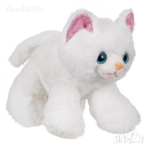 Плюшено бяло коте в чанта, снимка 3 - Плюшени играчки - 39179158