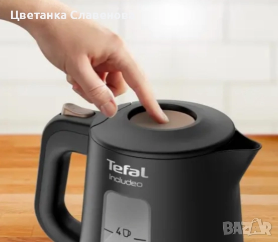 Електрическа кана Tefal Includeo KI533811, 1L, Черна, снимка 5 - Кани - 52467932