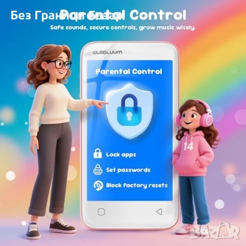 Нов 80GB Детски MP3/MP4 плеър с WiFi, Bluetooth и родителски контрол, снимка 5 - Други - 52271226