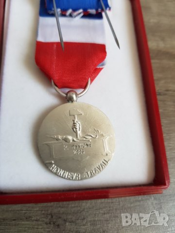 Френски сребърен медал, снимка 4 - Антикварни и старинни предмети - 33512226