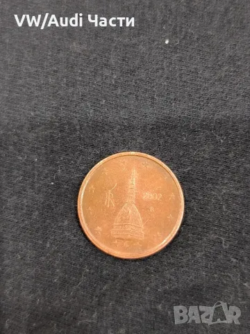 Монета 2 евро цента Италия 2002г. рядка , снимка 2 - Нумизматика и бонистика - 48856709