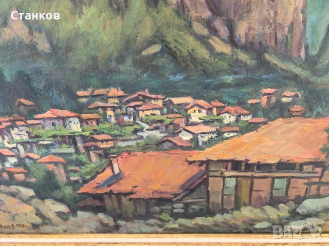 Р. Митев, Пейзаж , снимка 2 - Антикварни и старинни предмети - 51530202