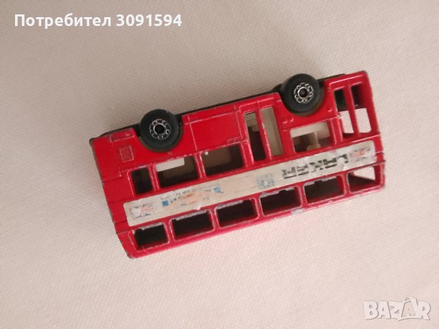 СТАРА МЕТАЛНА КОЛИЧКА ДВУЕТАЖЕН АВТОБУС LONDON BUS, снимка 5 - Колекции - 43450746