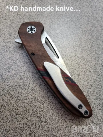 Сгъваем нож ръчно изработен, снимка 6 - Ножове - 48322208
