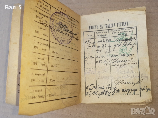 Военна книжка 1945 г, снимка 6 - Антикварни и старинни предмети - 51452402