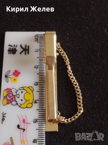 Луксозна позлатена щтипка за вратовръзка перфектно състояние 40925, снимка 5 - Други - 43740823