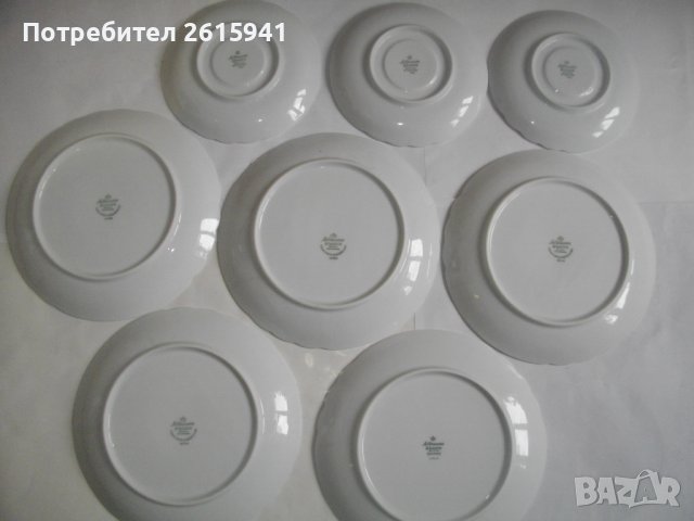 Seltmann Weden Bavaria Porcelan W.Cermany Dxx-ф145-ф195мм-8 бр.Чинии Антикварни, снимка 12 - Чинии - 39874614
