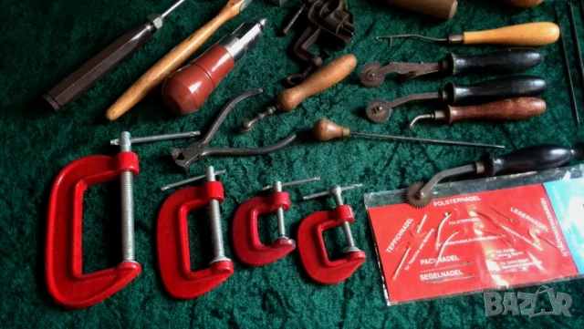 Стари сарашки кожарски тапицер инструменти по договаряне, снимка 2 - Други ценни предмети - 51263106