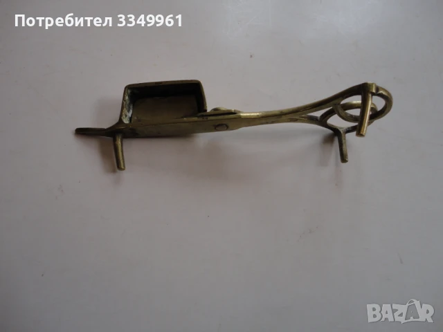 Бронзово ножица за фитили на свещ лампа 19 век, снимка 5 - Антикварни и старинни предмети - 51313795