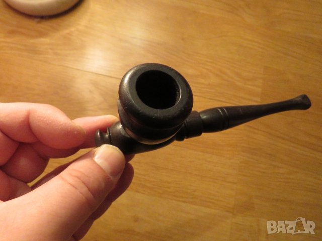 колекционерска лула от абаносово дърво - красива стариина ръчна изработка за ценители и колекционери, снимка 3 - Лули - 39876192