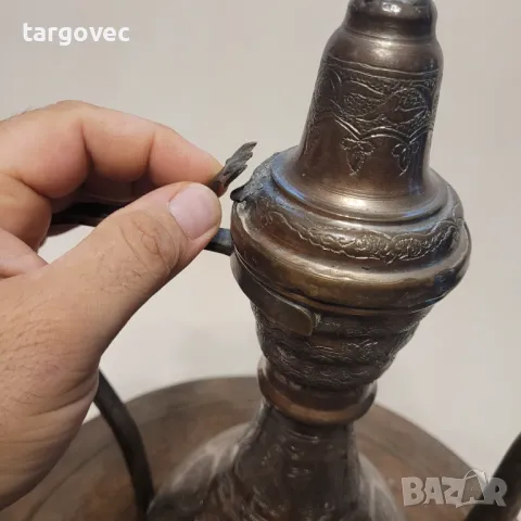 Красив меден ибрик, снимка 2 - Антикварни и старинни предмети - 47402774