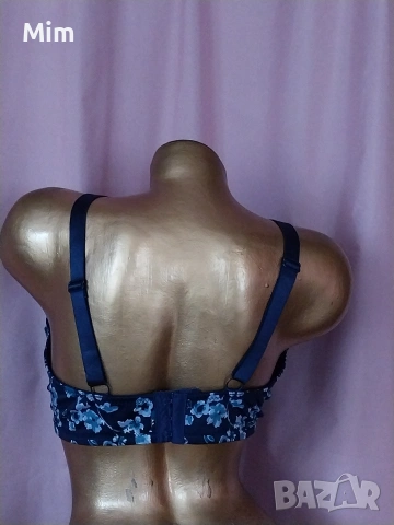 Janina 100 C/D Тъмно син сутиен на цветя , снимка 4 - Бельо - 53556236