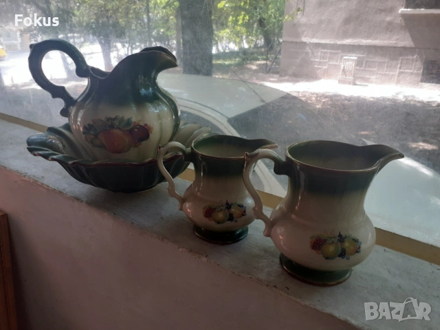 Сет стар английски порцелан Staffordshire, снимка 2 - Антикварни и старинни предмети - 53370526