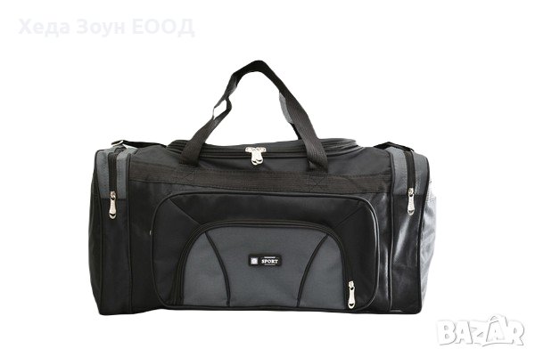 Сак за пътуване 60см - Черно със Сиво/Синьо/Червено