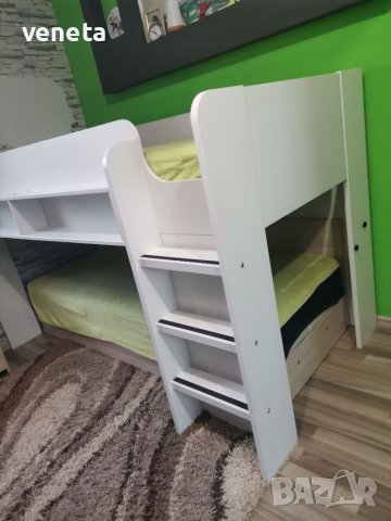 Детско Двуетажно легло, единично, снимка 3 - Мебели за детската стая - 38224156
