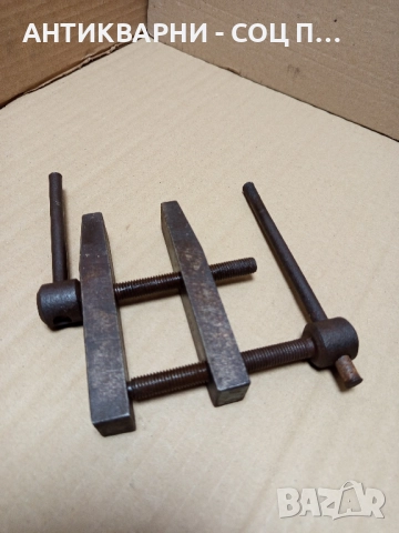 Стара Машинна Паралелна Скоба Струбцина. , снимка 3 - Антикварни и старинни предмети - 52566745