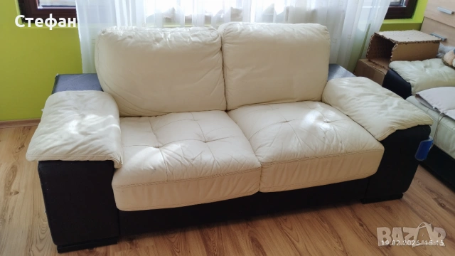 Продавам 2 бр. кожени дивани, снимка 5 - Дивани и мека мебел - 53564149