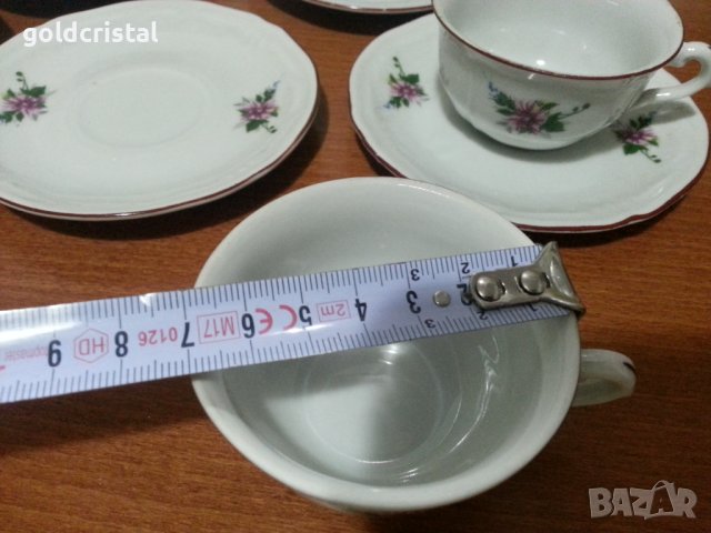 Стар български порцелан чашки за кафе барок, снимка 6 - Антикварни и старинни предмети - 42963224