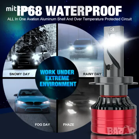 H7, H1,H4, 9005 Led автомобилни крушки, снимка 4 - Аксесоари и консумативи - 49578729