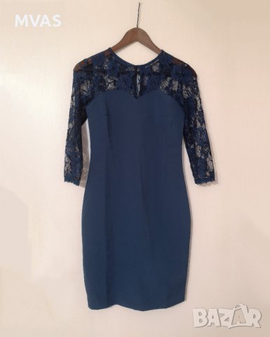 Нова синя рокля с дантела с етикет Caliope, снимка 1 - Рокли - 25517739