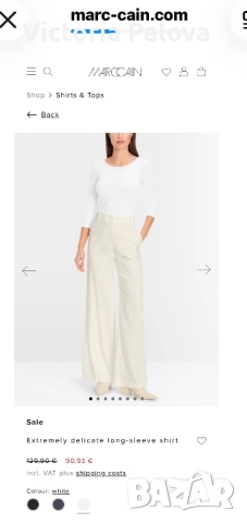 Луксозна бяла блуза MARC CAIN object for love , снимка 12 - Блузи с дълъг ръкав и пуловери - 52979307