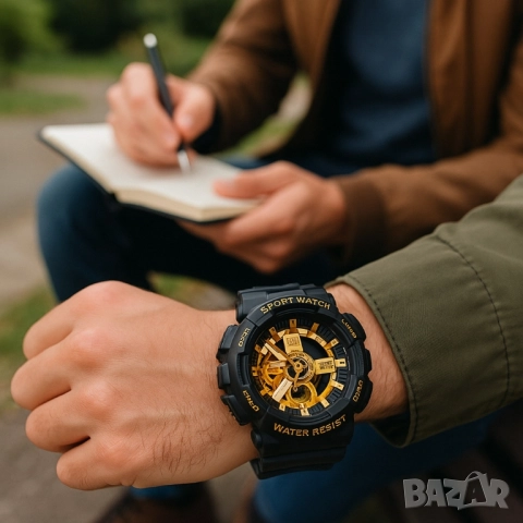 Мъжки мултифункционален часовник - Спортен, водоустойчив и удароустойчив, снимка 2 - Мъжки - 51431654